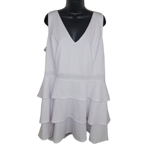 Charlotte Russe Plus size white tiered mini dress 3X - Picture 1 of 6